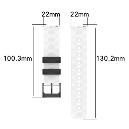 22mm Football Pattern Two-Color Silicone Watch Band, For Huawei GT2 Pro, For Huawei Watch GT 2E