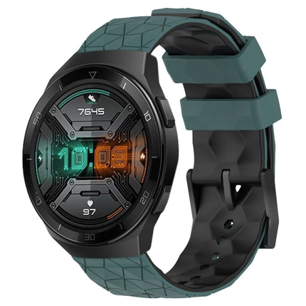 22mm Football Pattern Two-Color Silicone Watch Band, For Huawei GT2 Pro, For Huawei Watch GT 2E