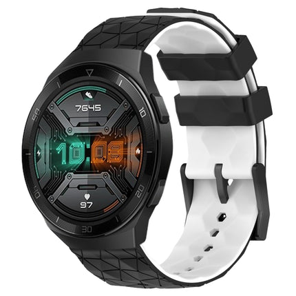 22mm Football Pattern Two-Color Silicone Watch Band, For Huawei GT2 Pro, For Huawei Watch GT 2E