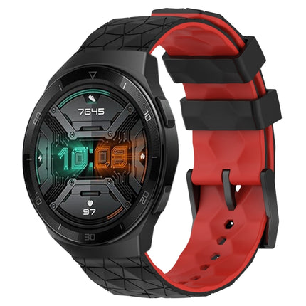 22mm Football Pattern Two-Color Silicone Watch Band, For Huawei GT2 Pro, For Huawei Watch GT 2E