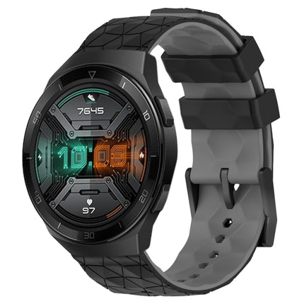22mm Football Pattern Two-Color Silicone Watch Band, For Huawei GT2 Pro, For Huawei Watch GT 2E