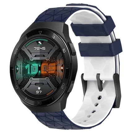 22mm Football Pattern Two-Color Silicone Watch Band, For Huawei GT2 Pro, For Huawei Watch GT 2E