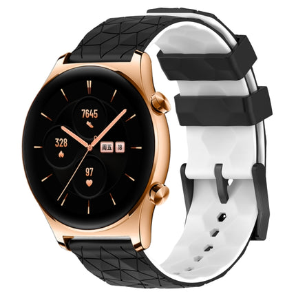 22mm Football Pattern Two-Color Silicone Watch Band, For Huawei GT2 46mm, For Honor Watch GS 3