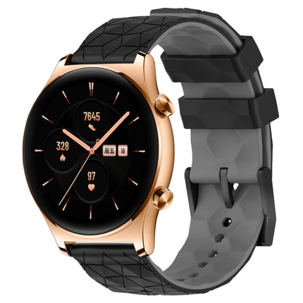 22mm Football Pattern Two-Color Silicone Watch Band, For Huawei GT2 46mm, For Honor Watch GS 3
