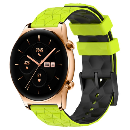 22mm Football Pattern Two-Color Silicone Watch Band, For Huawei GT2 46mm, For Honor Watch GS 3