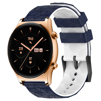 22mm Football Pattern Two-Color Silicone Watch Band, For Huawei GT2 46mm, For Honor Watch GS 3