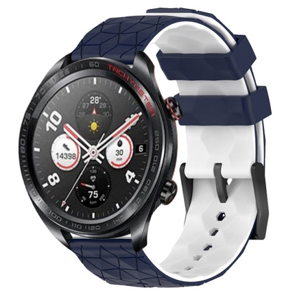 22mm Football Pattern Two-Color Silicone Watch Band, For Honor Watch Dream