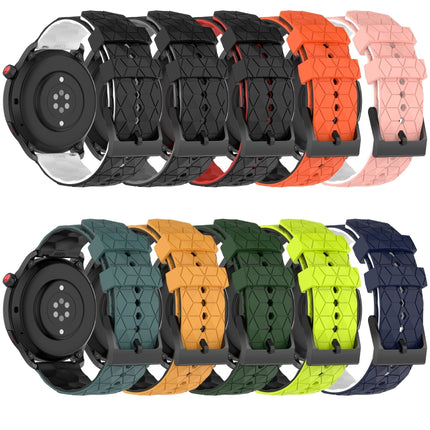 22mm Football Pattern Two-Color Silicone Watch Band, For Honor Watch Dream