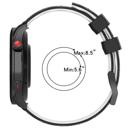 22mm Football Pattern Two-Color Silicone Watch Band, For Honor Watch Dream