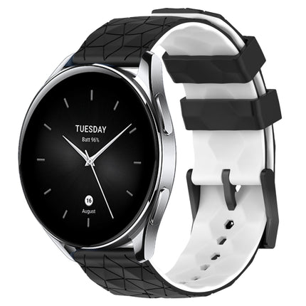 22mm Football Pattern Two-Color Silicone Watch Band, For Xiaomi MI Watch S2, For Xiaomi MI Watch S1
