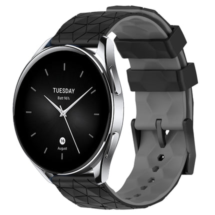 22mm Football Pattern Two-Color Silicone Watch Band, For Xiaomi MI Watch S2, For Xiaomi MI Watch S1