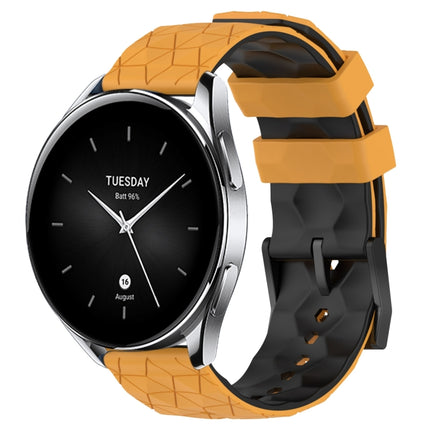 22mm Football Pattern Two-Color Silicone Watch Band, For Xiaomi MI Watch S2, For Xiaomi MI Watch S1