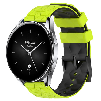 22mm Football Pattern Two-Color Silicone Watch Band, For Xiaomi MI Watch S2, For Xiaomi MI Watch S1