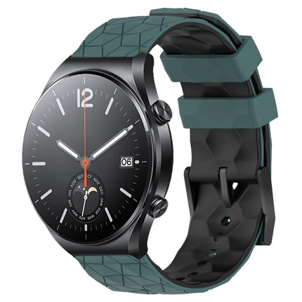 22mm Football Pattern Two-Color Silicone Watch Band, For Xiaomi MI Watch S2, For Xiaomi MI Watch S1