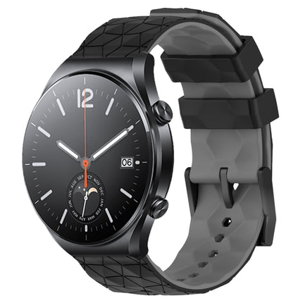 22mm Football Pattern Two-Color Silicone Watch Band, For Xiaomi MI Watch S2, For Xiaomi MI Watch S1