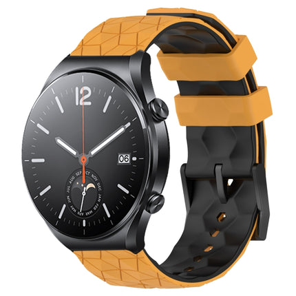 22mm Football Pattern Two-Color Silicone Watch Band, For Xiaomi MI Watch S2, For Xiaomi MI Watch S1