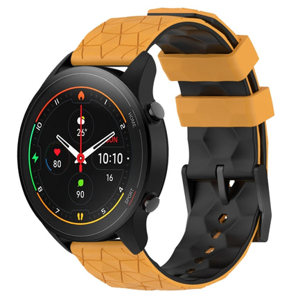 22mm Football Pattern Two-Color Silicone Watch Band, For Xiaomi MI Watch S1 Pro, For Xiaomi MI Watch Color 2