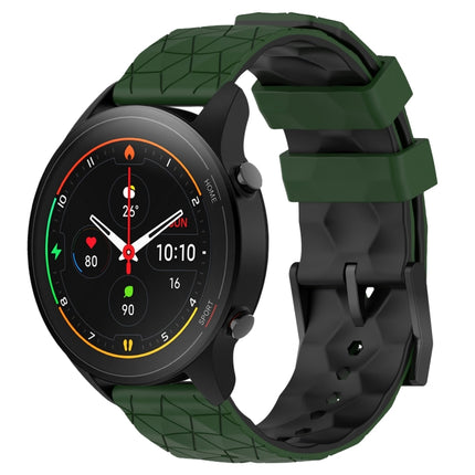 22mm Football Pattern Two-Color Silicone Watch Band, For Xiaomi MI Watch S1 Pro, For Xiaomi MI Watch Color 2