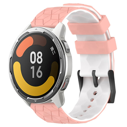 22mm Football Pattern Two-Color Silicone Watch Band, For Xiaomi MI Watch S1 Pro, For Xiaomi MI Watch Color 2