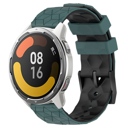 22mm Football Pattern Two-Color Silicone Watch Band, For Xiaomi MI Watch S1 Pro, For Xiaomi MI Watch Color 2