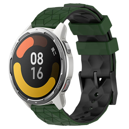 22mm Football Pattern Two-Color Silicone Watch Band, For Xiaomi MI Watch S1 Pro, For Xiaomi MI Watch Color 2