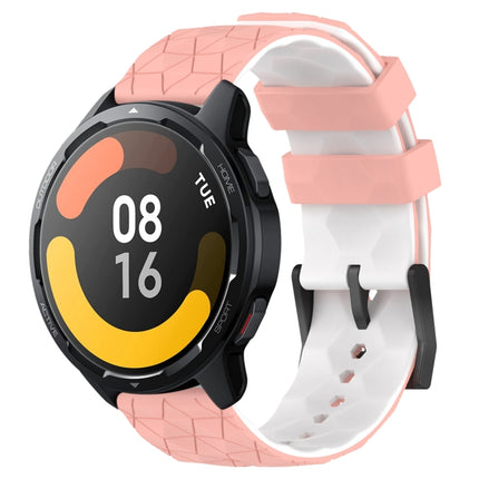 22mm Football Pattern Two-Color Silicone Watch Band, For Xiaomi MI Watch S1 Active, For Xiaomi Haylou RT2 LS10