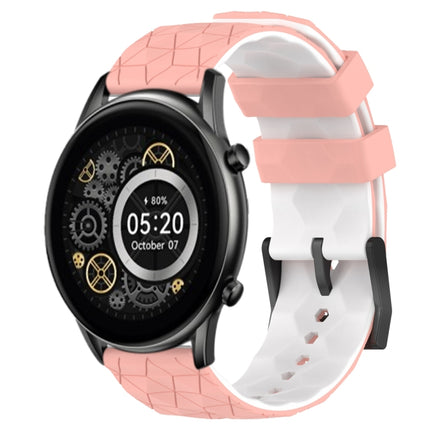 22mm Football Pattern Two-Color Silicone Watch Band, For Xiaomi MI Watch S1 Active, For Xiaomi Haylou RT2 LS10