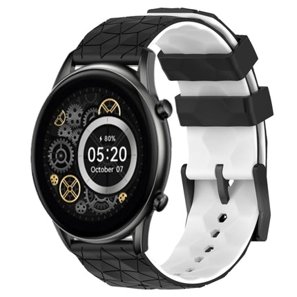 22mm Football Pattern Two-Color Silicone Watch Band, For Xiaomi MI Watch S1 Active, For Xiaomi Haylou RT2 LS10