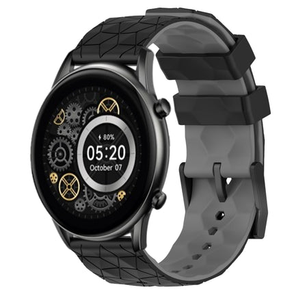 22mm Football Pattern Two-Color Silicone Watch Band, For Xiaomi MI Watch S1 Active, For Xiaomi Haylou RT2 LS10