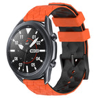 For Samsung Galaxy Watch3 45mm / Orange+Black