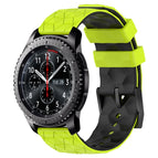 For Samsung Gear S3 Frontier / Lime Green + Black