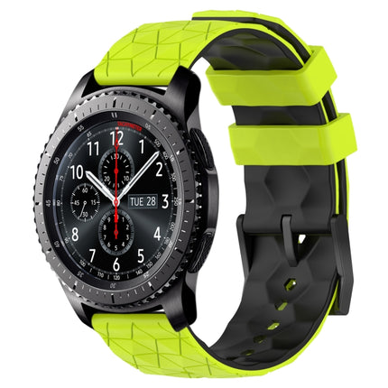 22mm Football Pattern Two-Color Silicone Watch Band, For Samsung Gear S3 Classic, For Samsung Gear S3 Frontier