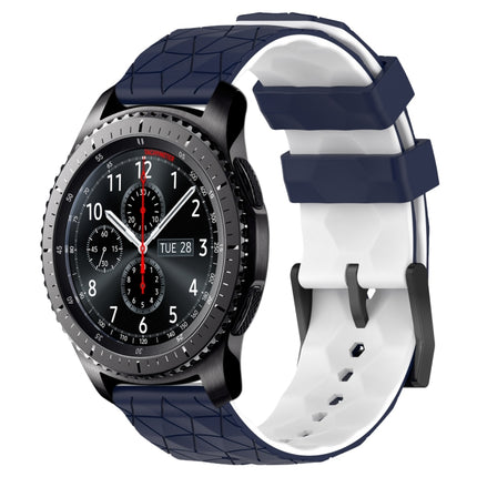 22mm Football Pattern Two-Color Silicone Watch Band, For Samsung Gear S3 Classic, For Samsung Gear S3 Frontier