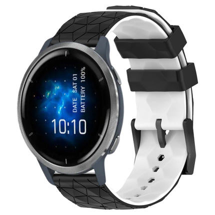 22mm Football Pattern Two-Color Silicone Watch Band, For Garmin Venu 2, For Garmin Vivoactive4