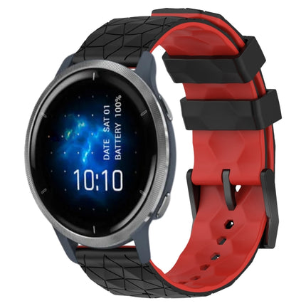 22mm Football Pattern Two-Color Silicone Watch Band, For Garmin Venu 2, For Garmin Vivoactive4