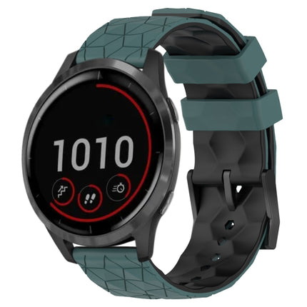 22mm Football Pattern Two-Color Silicone Watch Band, For Garmin Venu 2, For Garmin Vivoactive4