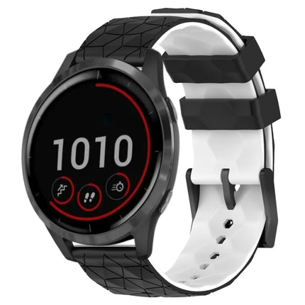 22mm Football Pattern Two-Color Silicone Watch Band, For Garmin Venu 2, For Garmin Vivoactive4
