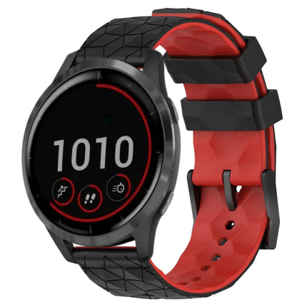 22mm Football Pattern Two-Color Silicone Watch Band, For Garmin Venu 2, For Garmin Vivoactive4