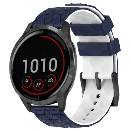 22mm Football Pattern Two-Color Silicone Watch Band, For Garmin Venu 2, For Garmin Vivoactive4