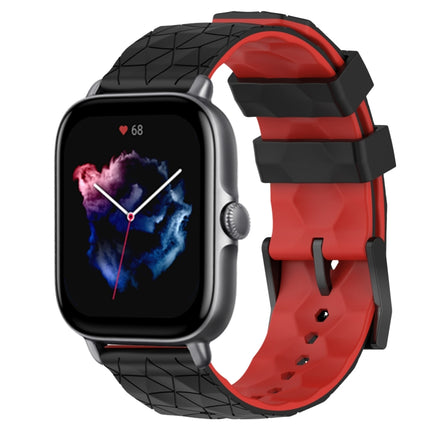 20mm Football Texture Two-Color Silicone Watch Band, For Amazfit GTS 4, For Amazfit GTS 3