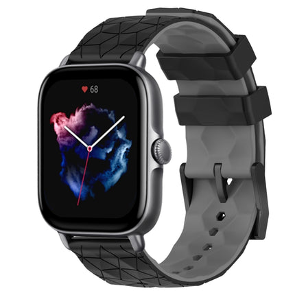20mm Football Texture Two-Color Silicone Watch Band, For Amazfit GTS 4, For Amazfit GTS 3