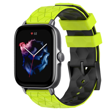 20mm Football Texture Two-Color Silicone Watch Band, For Amazfit GTS 4, For Amazfit GTS 3