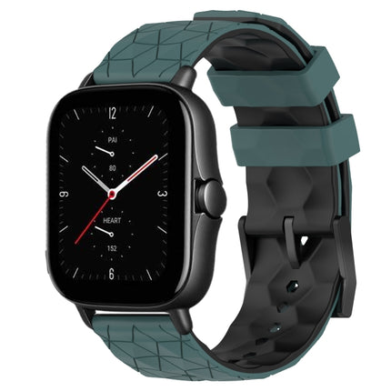 20mm Football Texture Two-Color Silicone Watch Band, For Amazfit GTS 2E, For Amazfit GTS 2 Mini