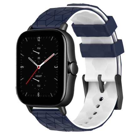 20mm Football Texture Two-Color Silicone Watch Band, For Amazfit GTS 2E, For Amazfit GTS 2 Mini
