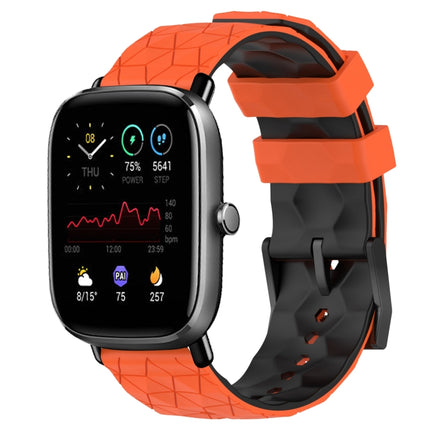 20mm Football Texture Two-Color Silicone Watch Band, For Amazfit GTS 2E, For Amazfit GTS 2 Mini