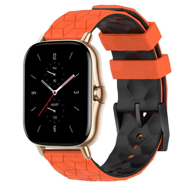 20mm Football Texture Two-Color Silicone Watch Band, For Amazfit GTS 2, For Amazfit GTS