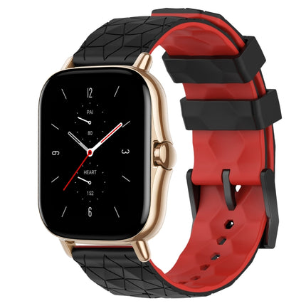 20mm Football Texture Two-Color Silicone Watch Band, For Amazfit GTS 2, For Amazfit GTS