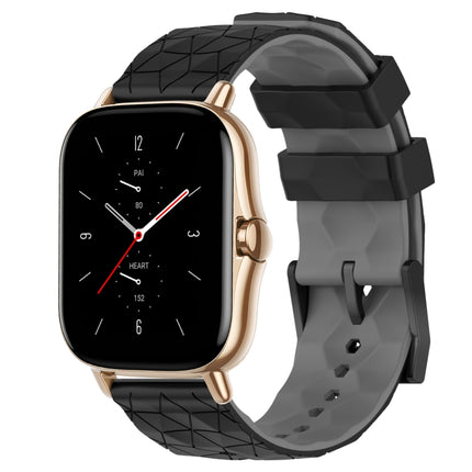 20mm Football Texture Two-Color Silicone Watch Band, For Amazfit GTS 2, For Amazfit GTS