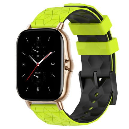 20mm Football Texture Two-Color Silicone Watch Band, For Amazfit GTS 2, For Amazfit GTS