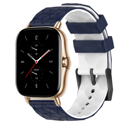 20mm Football Texture Two-Color Silicone Watch Band, For Amazfit GTS 2, For Amazfit GTS